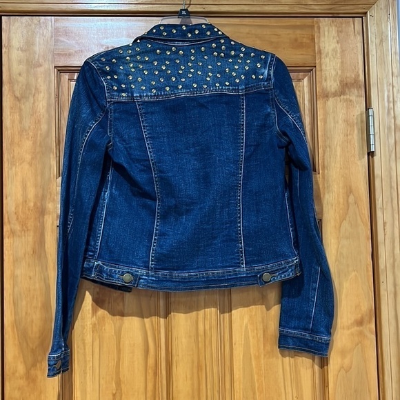 Point 5 Gold Studded Denim Jean Jacket XS - Picture 4 of 8